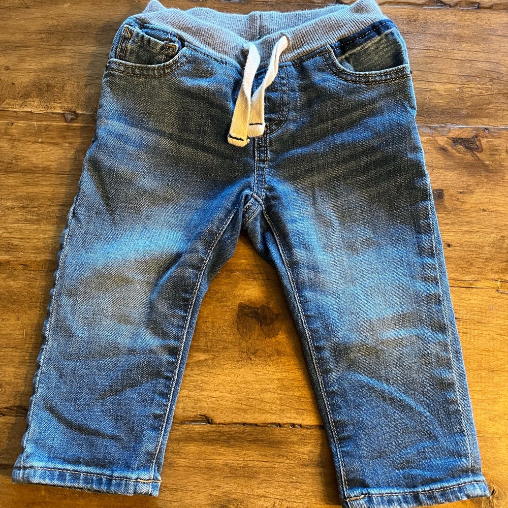 GAP slim medium wash pull on jeans 12-18m